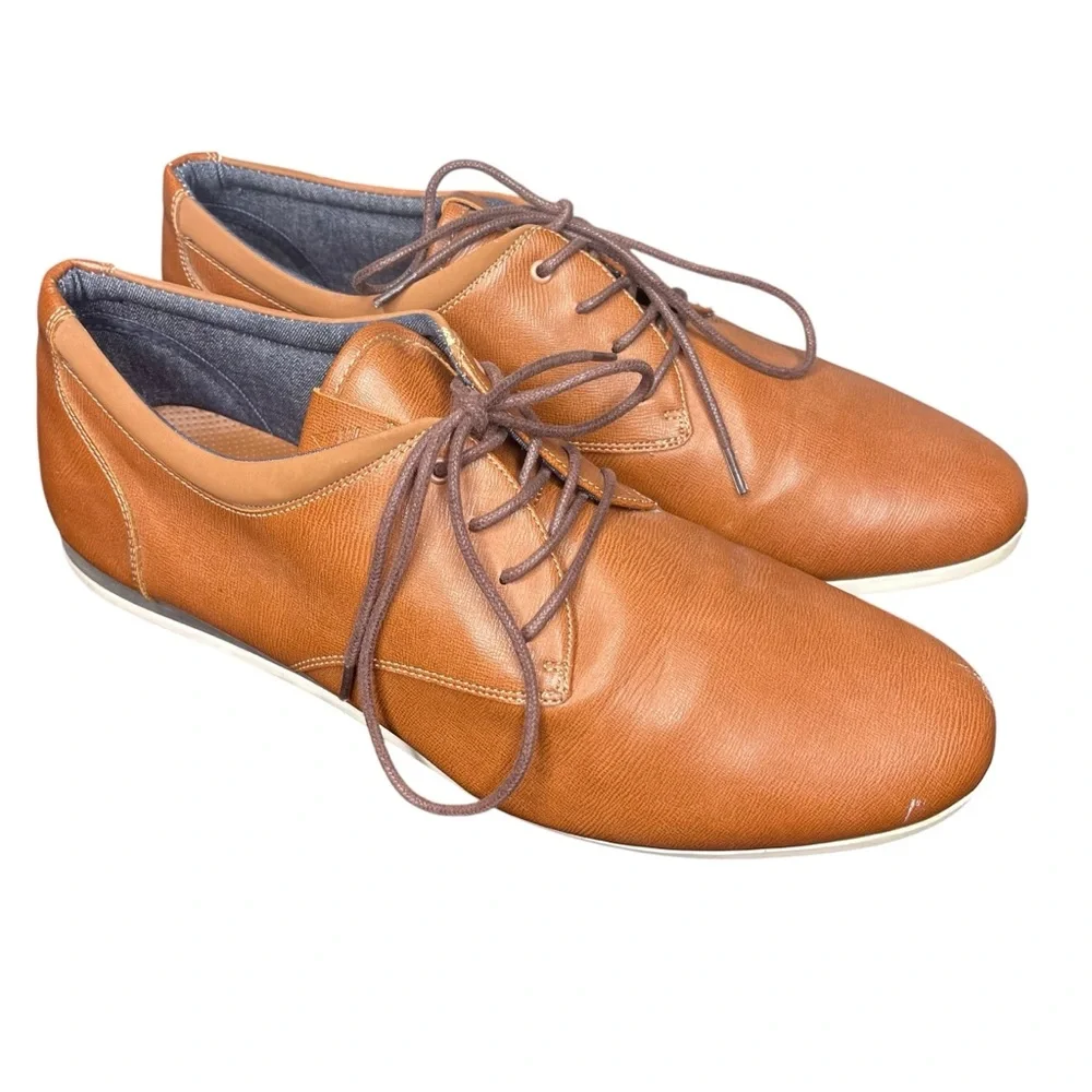 Aldo Men's Brown Leather Oxfords Size 11 - Picture 3 of 8
